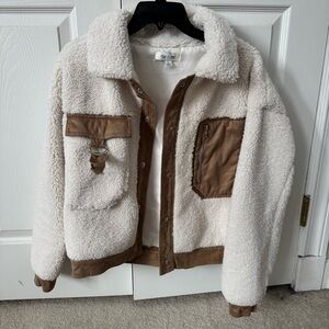 She + Sky Sherpa Teddy Trucker Jacket